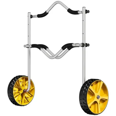 Kajakvagn i Aluminium Transportkärra, Silver och Gul