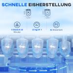 Ismaskin med Timerfunktion, 1,2 L Vattentank, Silver