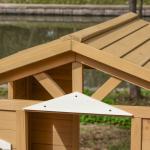 Barns Trälekstuga Utomhuslekstuga med Dörr, Fönster, Plantering och Brevlåda för Barn 3-6 År