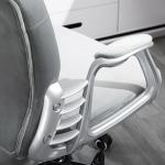 Skrivbordsstol Ergonomisk Kontorsstol med Vadderat Ryggstöd Grå 59,5 X 60,5 X 95-105 Cm