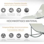 Hopfällbara Solstolar 2-Pack, Justerbara Trädgårdsstolar i Beige Textilene, Lättviktiga Utestolar för Balkong och Terrass, Beige, 165 x 61 x 63 cm