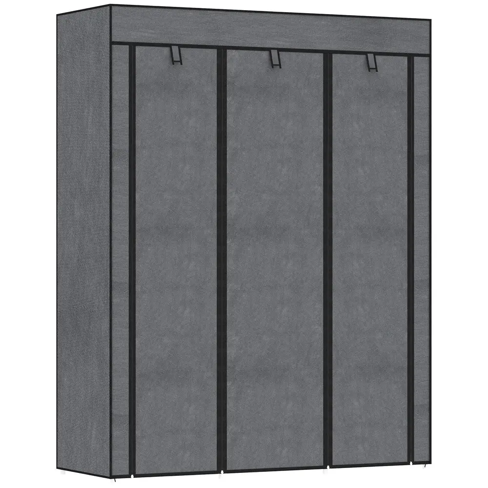 Tyggarderob Klädskåp med Klädstång 125 x 43 x 162,5 Cm