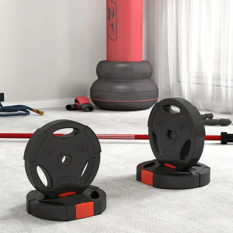 Viktskivor 4-Pack (2x7,5 kg + 2x5 kg), Svart
