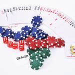 Pokerset Prisvärd Silver Aluminium för Spelkväll med 300 Marker och Tillbehör i Låsbart Fodral för Texas Holdem och Blackjack