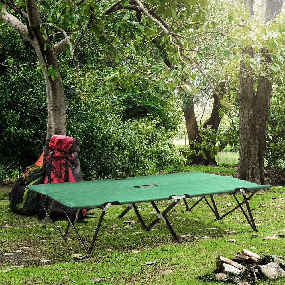 Dubbel Campingsäng Hopfällbar Tältsäng 193 x 125 x 40 Cm