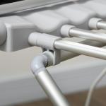 Torkställning Klädtork Elektrisk och Hopfällbar Silver av Aluminium för Inomhusbruk Uppvärmd Ställning med Värme 144 x 53 x 91 cm