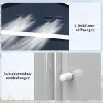 Verktygsbod Redskapsbod med Sadeltak Mörkgrå av Galvaniserat Stål för Bakgård Väderbeständigt Skjul med Skjutdörr 4,9 m² 277 x 195 x 192 cm