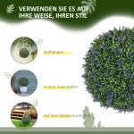 Konstgjord Växt Lavendel Set med 2 i Bollform Lila Grön av Plast för Hem och Kontor Dekorativa Blommor Höjd 42 cm