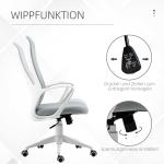 Kontorsstol Snurrstol Ljusgrå av Stretchtyg och Metall för Kontor och Hemmakontor Höj och Sänkbar med Vippfunktion Ergonomisk