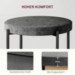 Kökspall, Set om 4, Stapelbar, Sammetslook, upp till 100 kg, Stålstomme, Mörkgrå, 41,5 x 41,5 x 46 cm