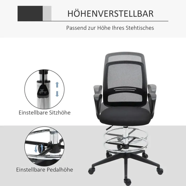 Ergonomisk Kontorsstol Chefsstol Höj- & Sänkbar