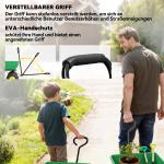 Trädgårdskärra Hållbar Mörkgrön Plast för Trädgård och Gård med Tippfunktion och Luftdäck Robust Vagn Upp till 200 kg Kapacitet 75 L