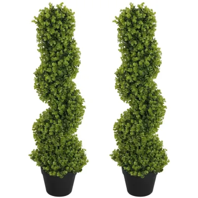 Konstgjord Växt Eukalyptus Spiralformad Grön av Plast 90 cm