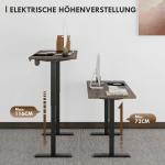 Elektriskt Höj- och Sänkbart Skrivbord, Ergonomiskt Ståbord med Motor, Justerbar Arbetsstation för Hemmakontor, Natur/Svart, 140 x 70 x 72-116 cm