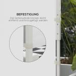 Paviljonggardiner 2-pack med Fönster och Dörrar för Trädgårdspaviljong Hållbar och Vattenavvisande Vit Tyg för 3 x 3 m