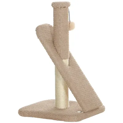 Klösträd 54 cm med Klösbräda och Lekboll, Ljusbrunt