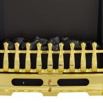 Elektrisk Öppen Spis Guld Fristående Kamin med LED-Eld Justerbar Värme och Termostat 48,2 X 18,5 X 59,2 Cm 1000/2000 W