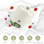 Yoghurtmaskin 1,5 L med Sil och Lock för Grekisk Yoghurt Ergonomisk och Prisvärd Vit Plast 19,5 x 17,5 x 21,4 cm