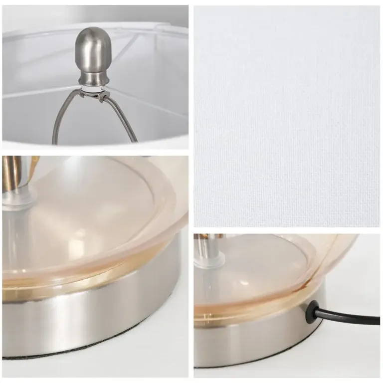 Bordslampa med Lampskärm Set om 2 Vit 30 x 56 cm