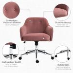 Retro Kontorsstol i Grönt Tyg, Ergonomisk Skrivbordsstol med Ryggstöd, Bekväm Arbetsstol för Hemmakontor, Grön