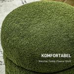 Rund Pall, Teddyfleece, upp till 120 kg, Grön, Ø40 x 45 cm