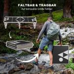 Beer Pong Bord Campingbord Svart av Aluminium för Trädgård och Balkong Hopfällbart och Höjdjusterbart Resebord 240 x 60 cm
