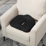 Sittdyna Svanskotadyna Svart av Memory Foam för Kontorsstol Ortopedisk Dyna för Ryggsmärta Ergonomisk