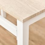 Matgrupp 5-Delat Matbordsset MDF och Metall 1 Bord och 4 Stolar Modern Matsal Grå och Vitt