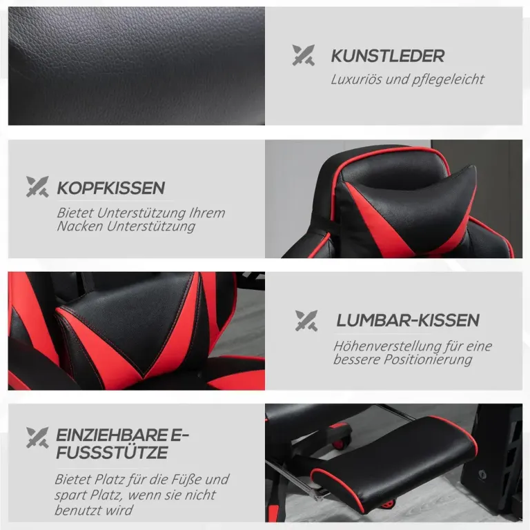 Ergonomisk Kontorsstol Chefsstol Höjbar 128,5 cm