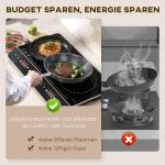 Bärbar Induktionshäll med 10-nivåers Temperaturkontroll och Pekskärm, Svart
