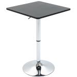 Höjdjusterbart Barbord, 360° Vridbart, Reptåliga Fötter, Stabil Metallbas, Svart/Silver