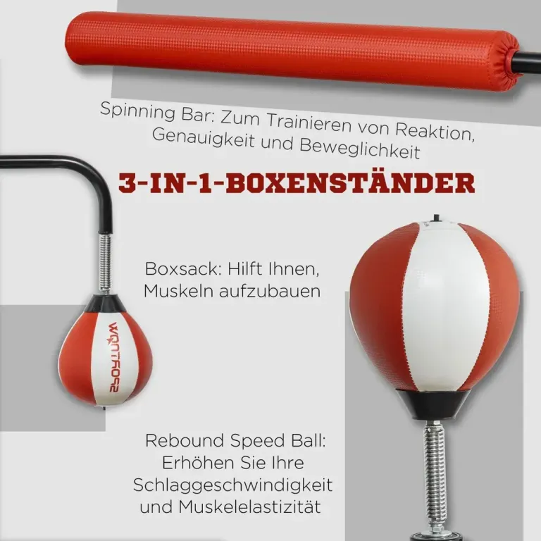 Boxningsstation med Speedball Boxningssäck 140-205 cm