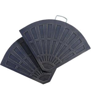 Parasollvikt 2-Pack Tallrikparaplystativ med Handtag Harts och Metall Stabilt Brons