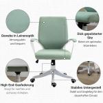 Ergonomisk Kontorsstol i Grönt Tyg, Justerbar Skrivbordsstol med Vippfunktion, Bekväm Arbetsstol för Hemmakontor, Grön, 62 x 69 x 92-100 cm
