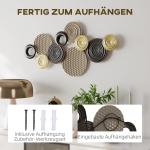 Väggdekoration 3D Flerfärgad Metall för Vardagsrum och Sovrum Konstverk med Metallram Modern och Unik Design Elegant Inredning