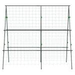 Spaljé Växtstöd Grön av Stål och Nät för Trädgård och Klätterväxter Justerbar Växtställning Robust och Väderbeständig Ram 180 x 100 x 180 cm