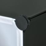 Skoställ Skohylla för 6 Par Skor Svart Vit av Plast för Hall och Entré Plug-in Hylla för Förvaring 49 x 36,5 x 108 cm
