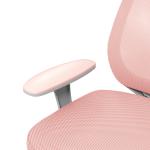 Ergonomisk Kontorsstol med Vridfunktion, Höjdjusterbar, Rosa, 55 x 48 x 82,5–94,5 cm