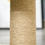 Liten Kattskrapstolpe, Klätterträd, Jute, Khaki + Ljusbrun, 40 x 30 x 56 cm