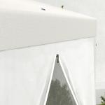 Partytält Trädgårdstält Kräm av Polyester och Metall för Trädgårdsfester 4x4m Sexkantigt Paviljong med Myggnät Elegant