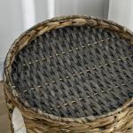 Hundtrappa Hundramp Grå av Trä och Tyg för Säng och Soffa 2-i-1 Hopfällbar Ramp med 4 Nivåer Höjdjusterbar 62,5 cm