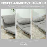 Bäddsoffa Stolsäng 2-i-1 Grå av Manchester och Metall för Sovrum och Vardagsrum Gästsäng med Justerbar Madrass 82 x 89 x 83 cm