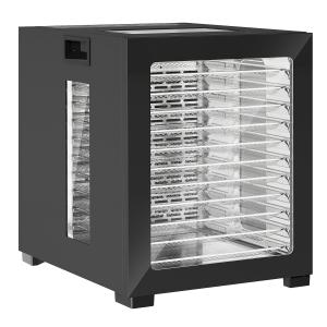 Food Dehydrator 850 W, 40-70°C med 48-timmarstimer och 12 Brickor i Rostfritt Stål, Svart