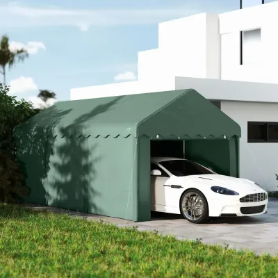Tältgarage och Carport i PE för Bil och Båt 3 x 6 m, Grön