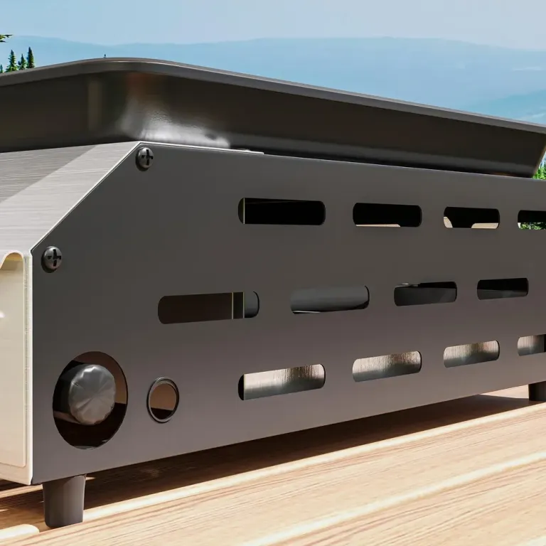Gasolgrill Grillvagn 2 Brännare 44 x 44,5 x 19 cm