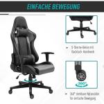 Ergonomisk Kontorsstol Gamingstol Snurrstol Konstläder och Skum Svart 67,5 X 74 X 126-136 Cm