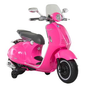 Elmotorcykel för Barn med MP3-musik och Strålkastare, 3–6 År, Konstläder och Metall, Rosa, 108 x 49 x 75 cm