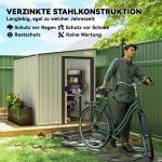Metallredskapsbod med Takfundament, 2,81 m², 154 x 206,5 x 181 cm