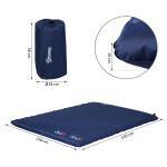 Luftmadrass Uppblåsbar Luftbädd Campingmadrass Liggunderlag PVC och Polyester Marinblå 195 X 138 X 10 Cm