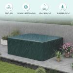 Skyddsöverdrag för Trädgårdsmöbler, Vintertätt och Vattentätt, Anti-UV, för Trädgårdsbord, Rektangulär, 235 x 190 x 90 cm, Grön